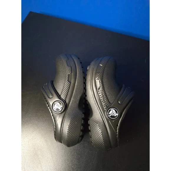 Crocs Classic Lined Clog Child (1-2yr) Size C4 Black Faux Fur Fuzzy SlipOn Shoes - Picture 4 of 10